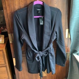 NWT Torrid Size 1 Black fleeced line Belted Blazer